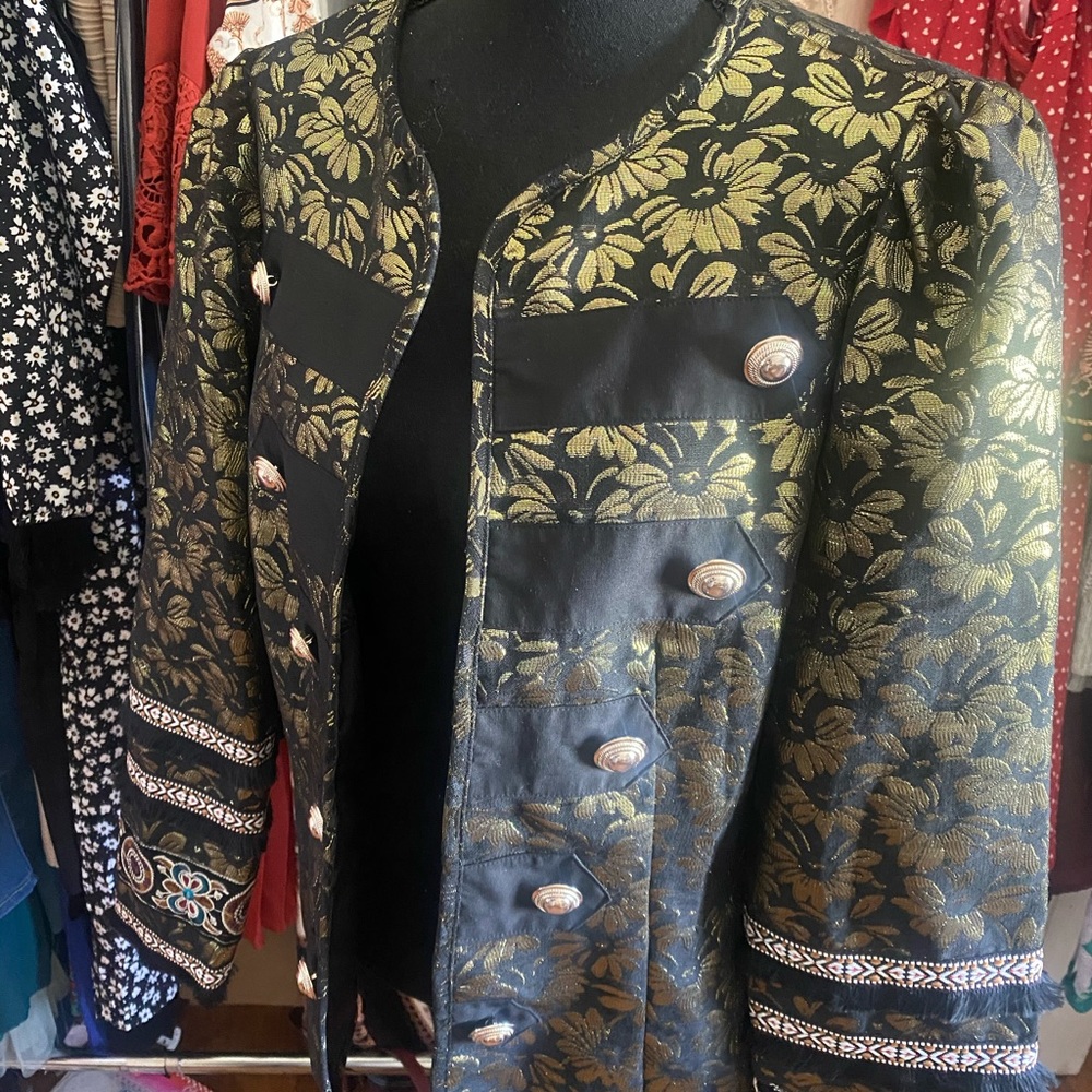 Brand New SHEIN Gold Embroidery Blazer
